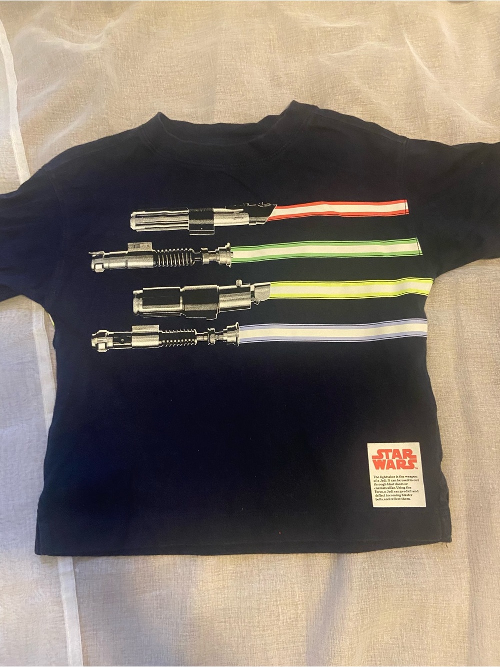 Star Wars Navy Blue Tee with Multicolored Lightsabers